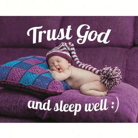 Магніт «Trust God and sleep well»