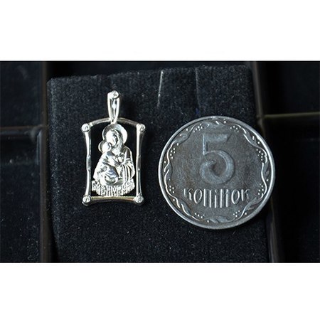 Срібний медалик «Володимирівська Богородиця»